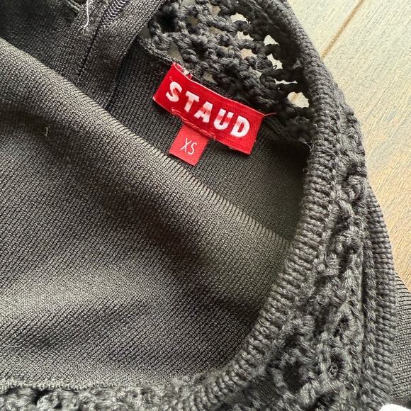 Staud Jacqueline Flower Mesh Column Dress - Picture 11 of 11